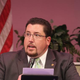 Ferguson, Mo., Mayor James Knowles presides over a City Council meeting on Sept. 9, 2014, at which many residents voiced anger at how the police and council handled the fatal shooting of Michael Brown and the unrest that followed.
Scott Olson/Getty Images